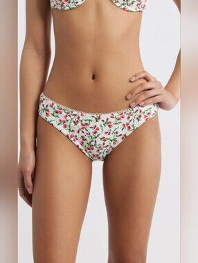 BP. CLASSIC WHITE ROSEY CHEEKS HIPSTER BIKINI BOTTOMS XL
